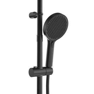 Душевая стойка Kerama Marazzi Fonte FO.302.KM.BLK.M на три потока с термостатом чёрный матовый